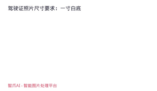 驾驶证照片尺寸要求：一寸白底