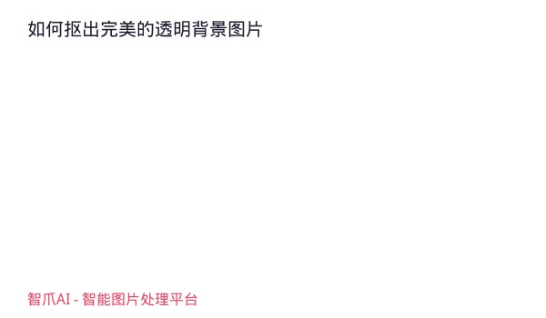 如何抠出完美的透明背景图片