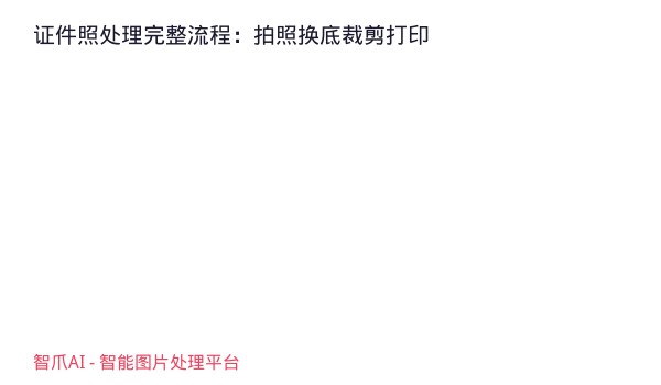 证件照处理完整流程：拍照换底裁剪打印