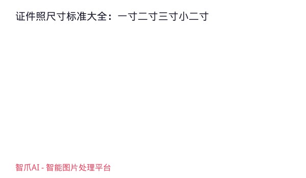 证件照尺寸标准大全：一寸二寸三寸小二寸
